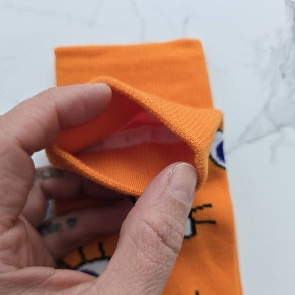 Bohemian | Evil Eve pop-art yellow blue maximalist print Gorpcore tube socks - Picture 3 of 7